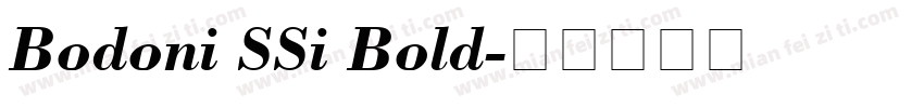 Bodoni SSi Bold字体转换